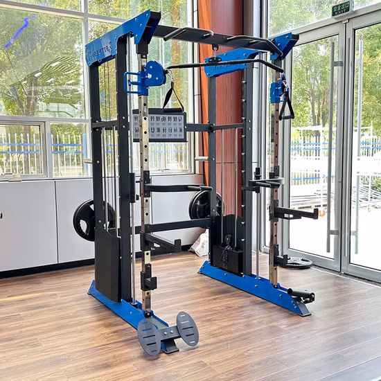 Kommerzielles Kraftgerät, Sporttraining, Bodybuilding, Power Squat, All-in-One-Trainer-Rack, multifunktionale Smith-Maschine, Fitness-Studio-Ausrüstung für den Heimgebrauch